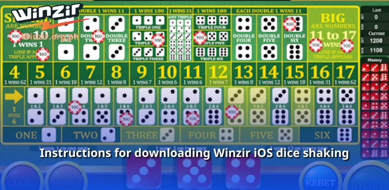 Instructions for downloading Winzir iOS dice shaking